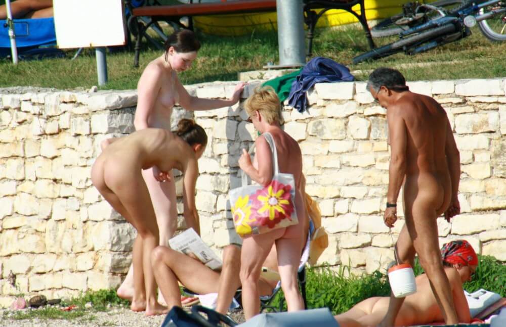 Nude Duet Girls Rail Climb Photo Set - Naturists value tranquility and peace