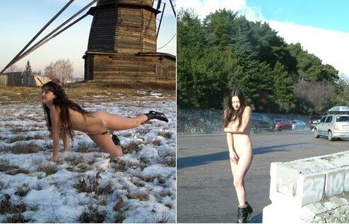 Beautiful Suntan Stretches-Winter Sport pics - Values trust and friendliness among naked people