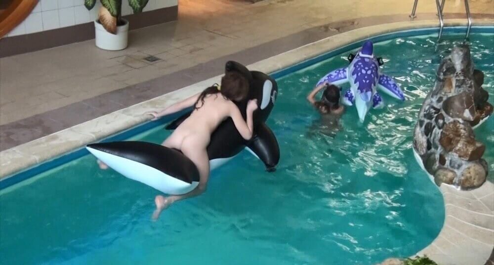 Naturism in the pool Full HD - Naturism is connected to self-love and love of nature
