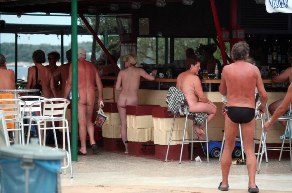 Outdoor diner view - Down with Shame—Become a Nudist
