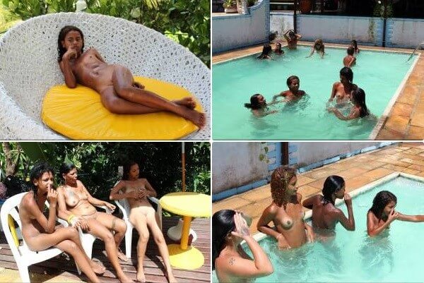 Brazil Pool Sunbath photos - Harmony and balance are important in this nudist culture