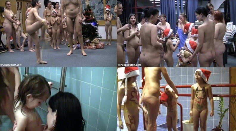 Christmas day Full HD video - Supporters of naturism live in harmony with nature