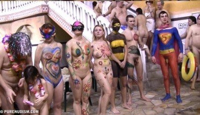 Body paint award lines Full HD - Naturism implies a life free of unnecessary problems