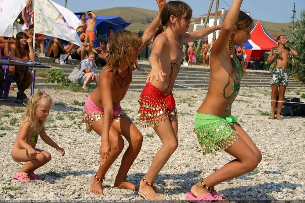 Festival and dancing photos - Living with joy and ease as part of the naturist and nudist lifestyle