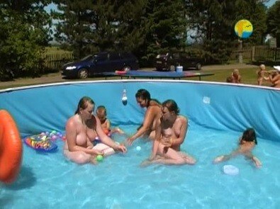 Naturist Freedom: Merry Pool upd - Nudity is only possible among people